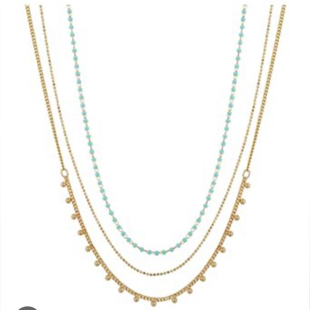 Unwritten
14K Gold Flash Plated 3-Pieces Layered Chain Necklace